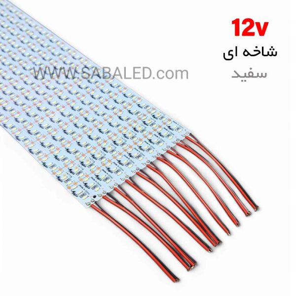 لامپ LED شاخه‌ای سفید ۱۲ ولت با مصرف انرژی کم و نوردهی یکدست برای استفاده در پروژه‌های تزئینی