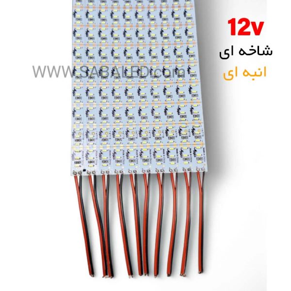 LED شاخه‌ای انبه‌ای ۱۲V با نور گرم و جذاب مناسب برای نورپردازی دکوراتیو و فضاهای داخلی