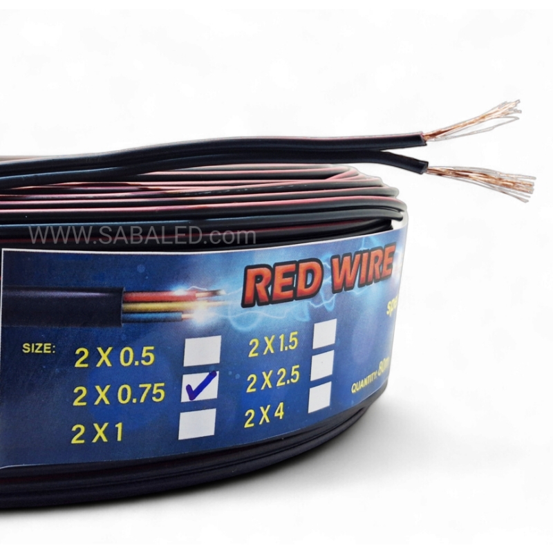 2-0.75 سیم دو رشته ۲*۰.۷۵ با طراحی نازک و انعطافپذیر برای کاربردهای الکتریکی خانگی و سیمکشیهای سبک