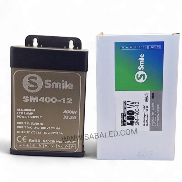 خرید و فروش ترانس 400 وات ضد بارون بدنه آلومینیم فن دار مناسب برای تابلو های برق و دکوراتیو